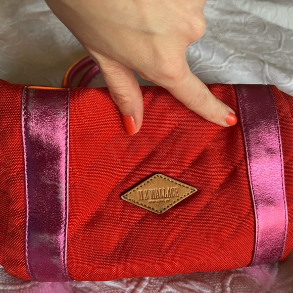 MZ Wallace 💕 vintage 💕 Bright Orange with Metallic pink handles / Made in USA - Picture 6 of 14